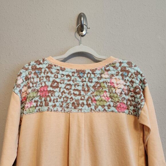 Free People Size Small  Peach Pullover Casual Sweatshirt - Picture 8 of 11